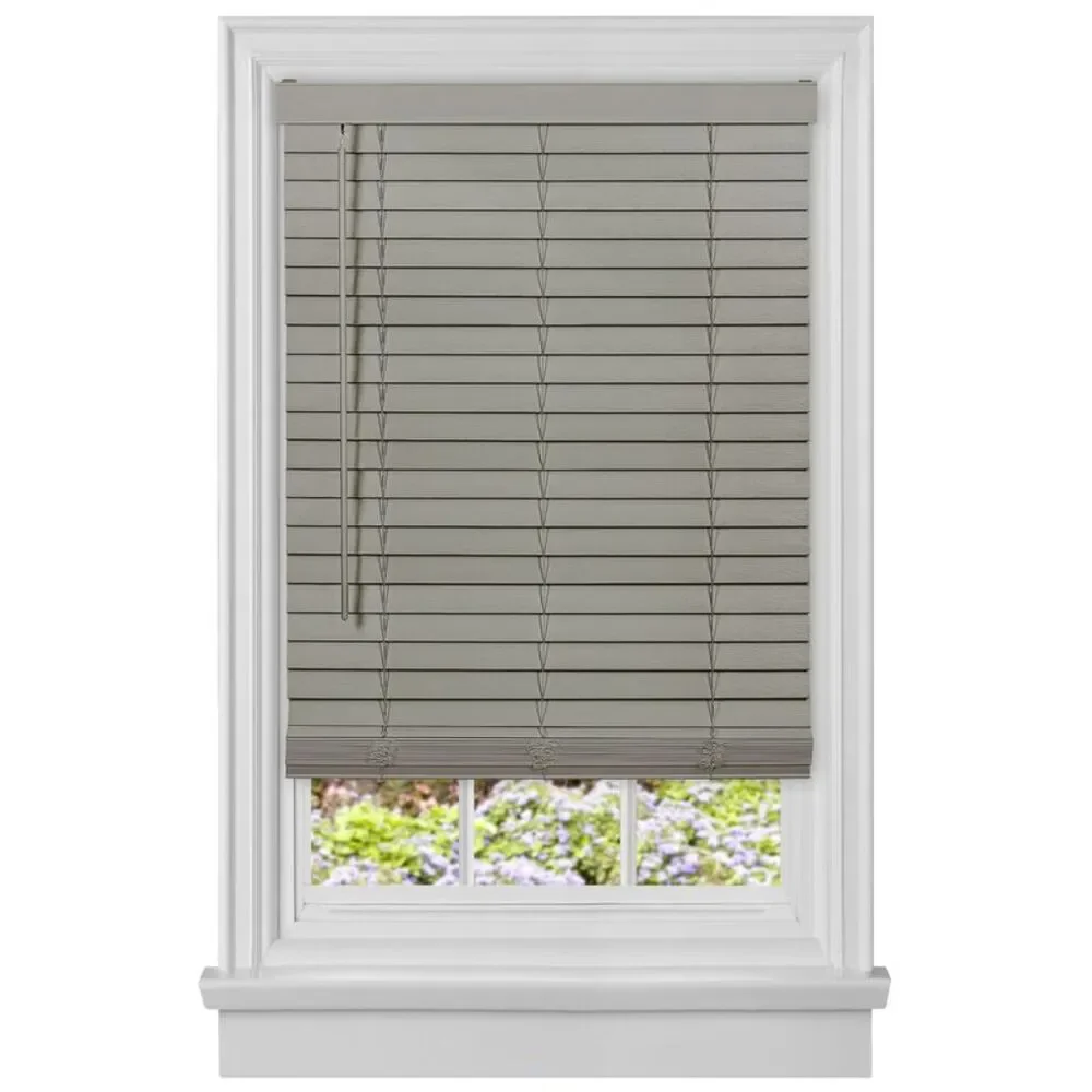Achim GII Cordless Madera Falsa Faux Wood Room Darkening Window Plantation